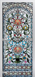 Стеклянная межкомнатная дверь Stained Glass-15 (Фотопечать)