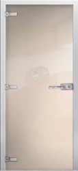 Стеклянная межкомнатная дверь RAL 9001 (Фотопечать)