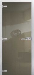 Стеклянная межкомнатная дверь RAL 1020 (Фотопечать)