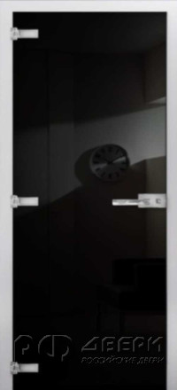 Стеклянная межкомнатная дверь RAL 9005 (Фотопечать)