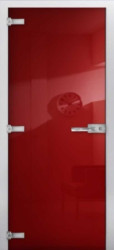 Стеклянная межкомнатная дверь RAL 3020 (Фотопечать)