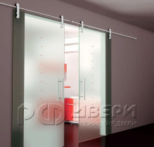 Стеклянная дверь с матовым стеклом (Фотопечать)
