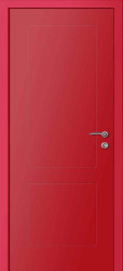 Межкомнатная дверь Ф2К multicolor (RAL 3020 Красный)