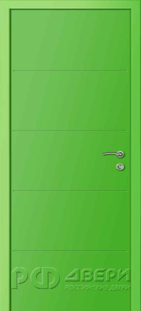 Межкомнатная дверь Ф4Г multicolor (RAL 6018 Зеленый)