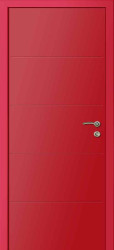 Межкомнатная дверь Ф4Г multicolor (RAL 3020 Красный)