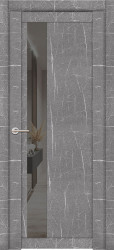 Межкомнатная дверь UniLine Loft 30004/1 ПО (Торос Серый /Серое зеркало)
