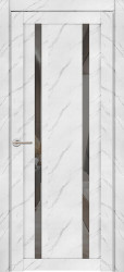 Межкомнатная дверь UniLine Loft 30006/1 ПО (Монте Белый/Серое зеркало)