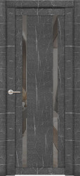 Межкомнатная дверь UniLine Loft 30006/1 ПО (Торос Графит/Серое зеркало)