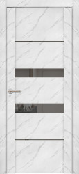 Межкомнатная дверь UniLine Loft 30037/1 ПО (Монте Белый/Серое зеркало)