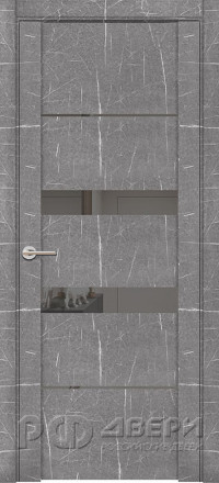 Межкомнатная дверь UniLine Loft 30037/1 ПО (Торос Серый/Серое зеркало)