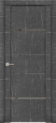 Межкомнатная дверь UniLine Loft 30039/1 ПО (Торос Графит/Серое зеркало)