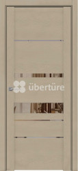 Межкомнатная дверь UniLine Soft touch 30023 ПО (Софт Кремовый/Бронзовое зеркало)