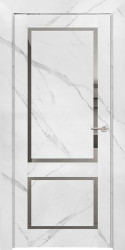 Межкомнатная дверь Neo Loft 301 ПО (Монте Белый/Серое зеркало)