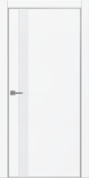 Межкомнатная дверь Tamburat Модель 4104 ПО (Белый супермат/Белое лакобель)