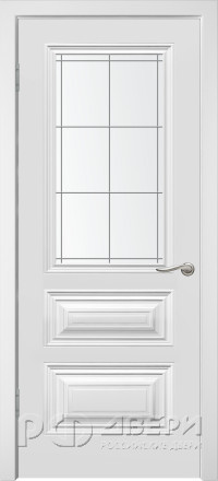 Межкомнатная дверь Симпл-3 ПО (Белая эмаль)
