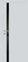 Межкомнатная дверь PX-8 AL молдинг кромка с 4-х ст. (Агат/Черный лакобель)