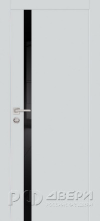 Межкомнатная дверь PX-8 AL молдинг кромка с 4-х ст. (Агат/Черный лакобель)