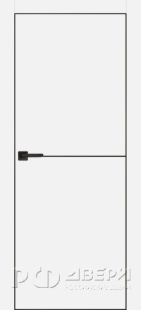 Межкомнатная дверь PX-19 ПГ молдинг черная кромка с 4-х ст. (Белый)