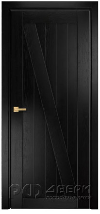 Межкомнатная дверь Лофт 3 ПГ (Эмаль черная по ясеню)