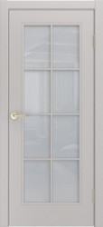 Межкомнатная дверь Версаль-Ф Loft ПО (Эмаль RAL 9010/Сатинат светлый)