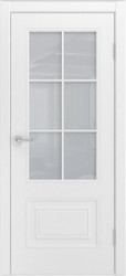 Межкомнатная дверь Версаль-Ф Loft ПО (Эмаль Белый/Сатинат светлый)