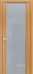 Межкомнатная дверь Модерн ПО (Дуб розовый/Белый триплекс)