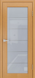 Межкомнатная дверь Модерн-3 ПО (Дуб розовый/Белый триплекс)