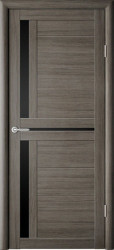 Межкомнатная дверь Кельн ПО (Серый кедр/Черное)