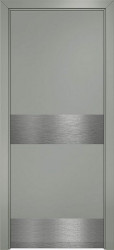 Межкомнатная дверь ДПГ (Серый/Отб. пластина)