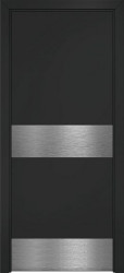 Межкомнатная дверь ДПГ (Тёмно серый/Отб. пластина)