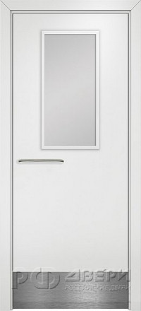 Межкомнатная дверь ДПО (Белый/Отб. пластина)