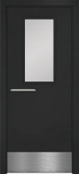 Межкомнатная дверь ДПО (Тёмно серый/Отб. пластина)