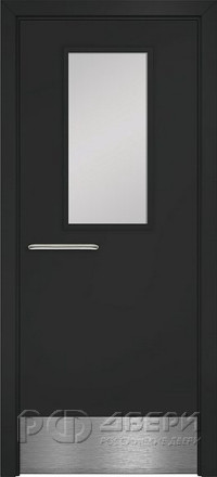 Межкомнатная дверь ДПО (Тёмно серый/Отб. пластина)