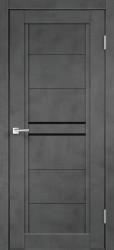 Межкомнатная дверь Next 2 ПО (Муар тёмный/Лакобель чёрное)