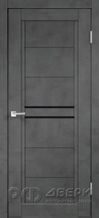 Межкомнатная дверь Next 2 ПО (Муар тёмный/Лакобель чёрное)