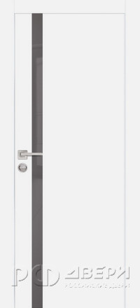 Межкомнатная дверь PX-8 AL молдинг кромка с 4-х ст. (Белый/Серый лакобель)