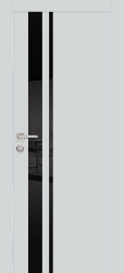 Межкомнатная дверь PX-16 AL кромка с 4-х ст. (Агат/Черный лакобель)