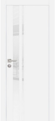 Межкомнатная дверь PX-16 AL кромка с 4-х ст. (Белый/Белоснежный лакобель)
