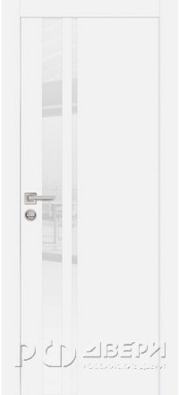 Межкомнатная дверь PX-16 AL кромка с 4-х ст. (Белый/Белоснежный лакобель)