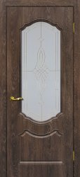 Межкомнатная дверь Сиена-2 ПО (Дуб корица/Сатинат)