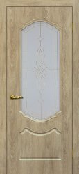 Межкомнатная дверь Сиена-2 ПО (Дуб песочный/Сатинат)