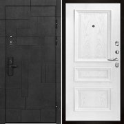 Входная металлическая дверь Флагман Доминион Барселона (Бетон черный/Дуб Perla)