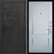 Входная металлическая дверь Флагман Доминион Perfecto (Бетон черный/Светло-серый бархат)
