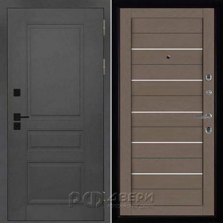 Входная металлическая дверь Сенатор ПЛЮС SOLID LIGHT 2127 (Cерый нубук soft/Тортора Soft)