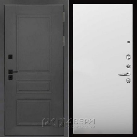 Входная металлическая дверь Сенатор ПЛЮС SOLID Aurum (Cерый нубук soft/Манхэттен гладкий)