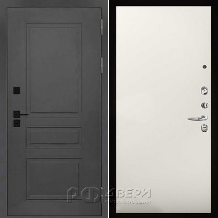 Входная металлическая дверь Сенатор ПЛЮС SOLID Aurum (Cерый нубук soft/Магнолия гладкая)