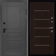 Входная металлическая дверь Сенатор ПЛЮС SOLID LIGHT MD 003 (Cерый нубук soft/Венге)
