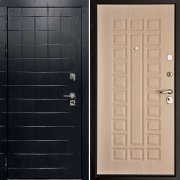 Входная металлическая дверь Сенатор ПЛЮС ALBERO BLACK Стандарт (Альберо Блэк/Беленый дуб)