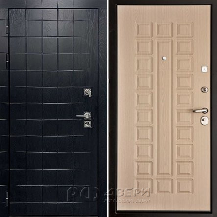 Входная металлическая дверь Сенатор ПЛЮС ALBERO BLACK Стандарт (Альберо Блэк/Беленый дуб)