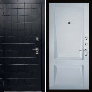 Входная металлическая дверь Сенатор ПЛЮС ALBERO BLACK Perfecto (Альберо Блэк/Светло-серый бархат)
